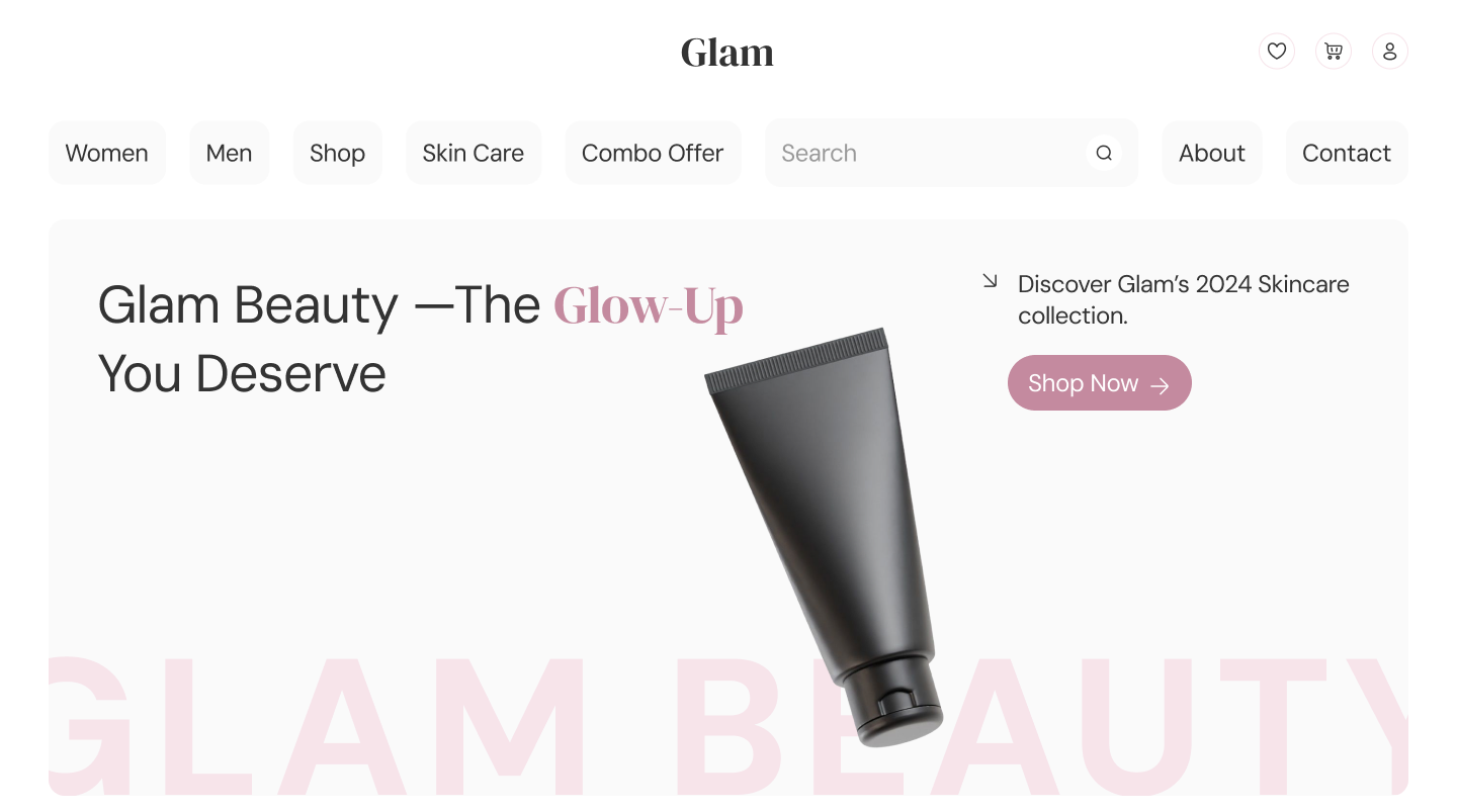 Glam beauty storefront